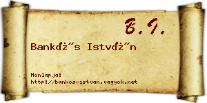 Bankós István névjegykártya
